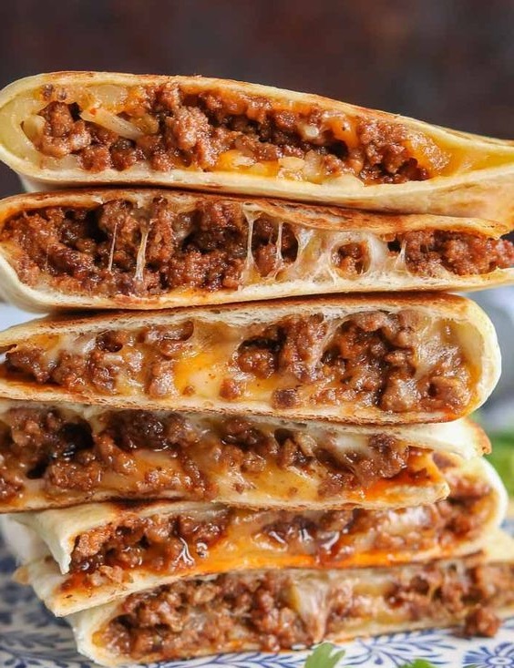 Cheesy Ground Beef Quesadillas Copie