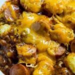 Cheesy Hot Dog Tater Tot Casserole Copie