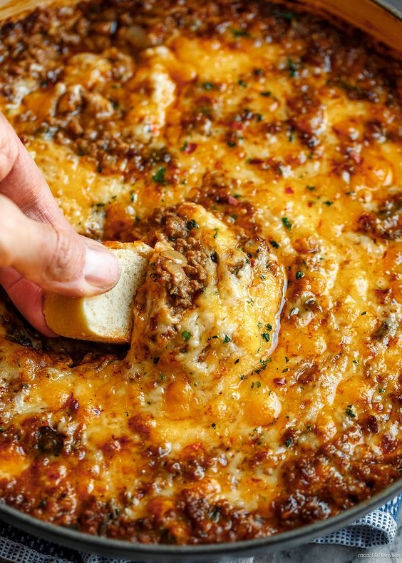 Cheesy Ground Beef Dip Recipe Copie
