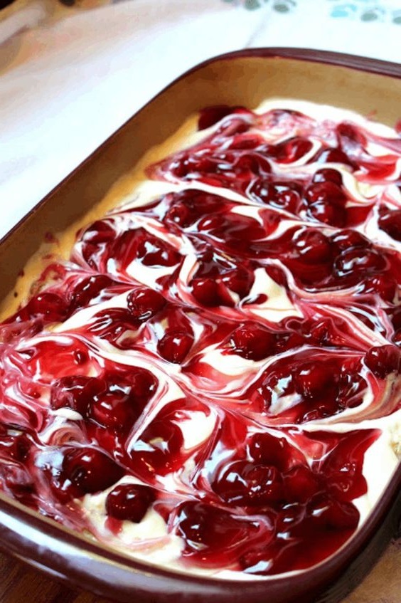 Cherry Cheesecake Surprise Layered Dessert Copie
