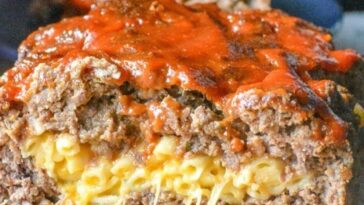 Mac Cheese Stuffed Honey Barbecue Meatloaf Copie