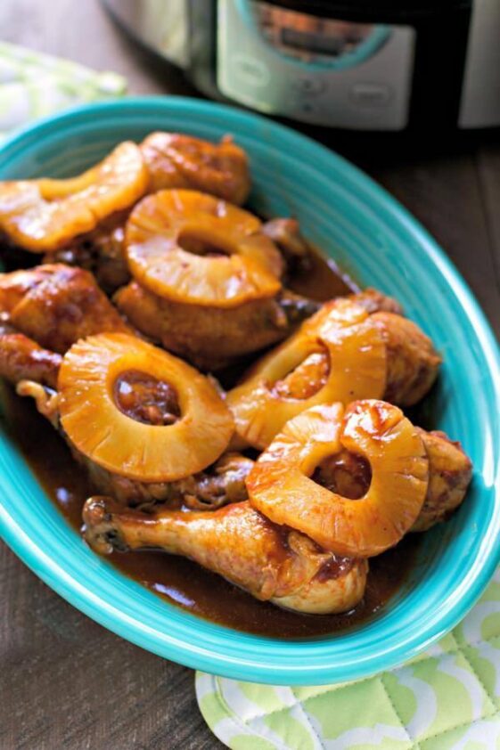 PINEAPPLE BARBECUE GLAZED CHICKEN DRUMSTICKS