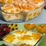 Peach ice cream dessert Copie