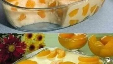 Peach ice cream dessert Copie