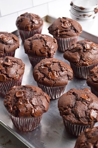 Sour Cream Double Chocolate Muffins 1 Sour Cream Double Chocolate Muffins Copie