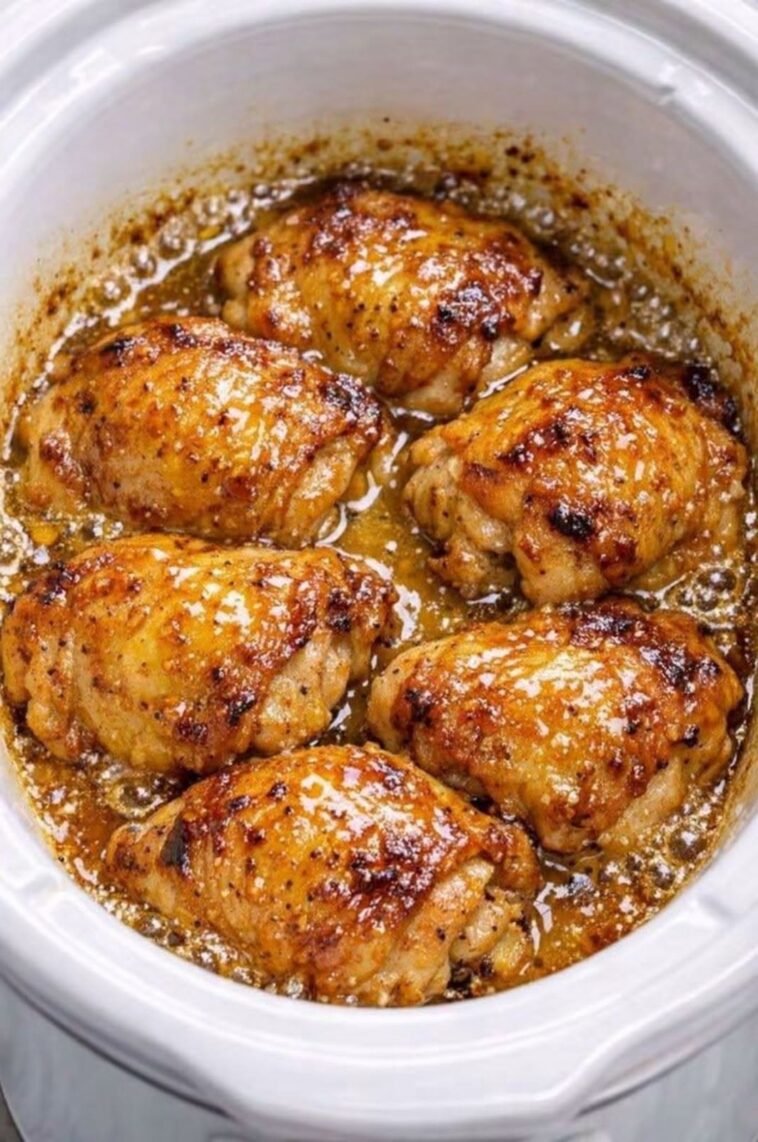 My Neighbor Gave Me This Trick for a Stress-Free Holiday Meal: 4-Ingredient Slow Cooker Honey Mustard Chicken 1 My neighbor gave