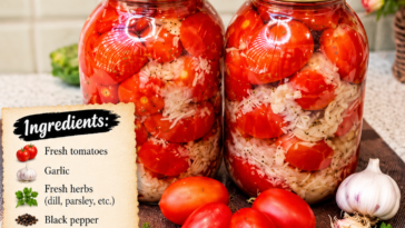 Pickled Tomatoes with Garlic and Herbs