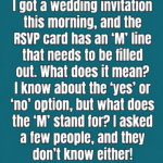 What Does the “M” Mean on an RSVP Card? The Simple Answer Explained 9 Teal Meme About the RSVP M Line